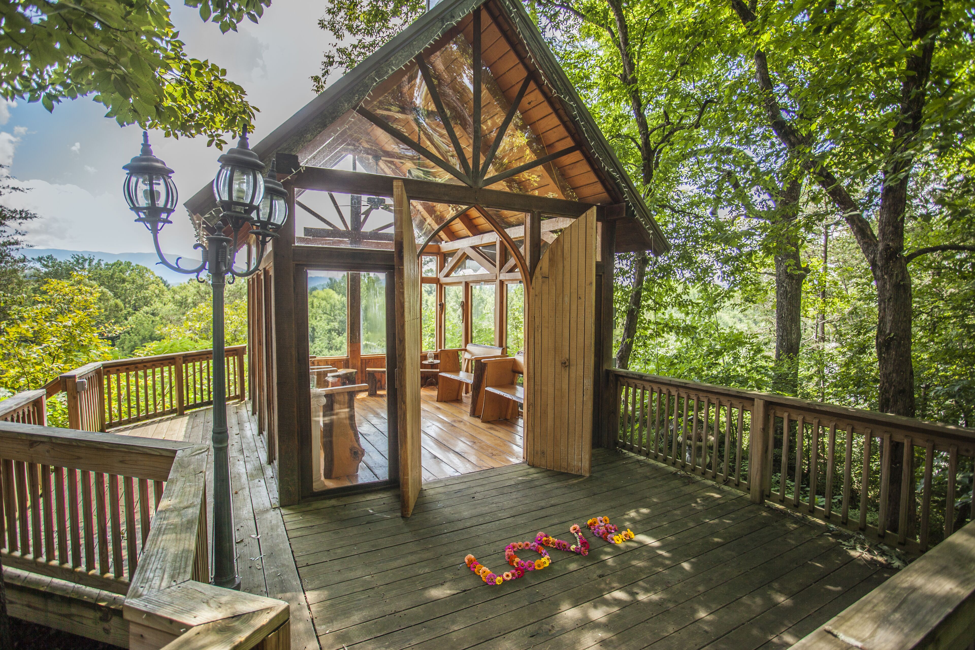 Outdoor wedding area