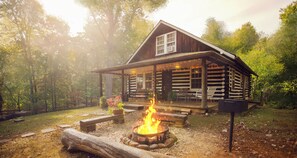 Comfort Cabin, 2 Bedrooms, River View, Mountainside (Log Cabin) | 2 bedrooms, individually decorated, individually furnished - Nolichuckey Bluffs Cabins (Greeneville)