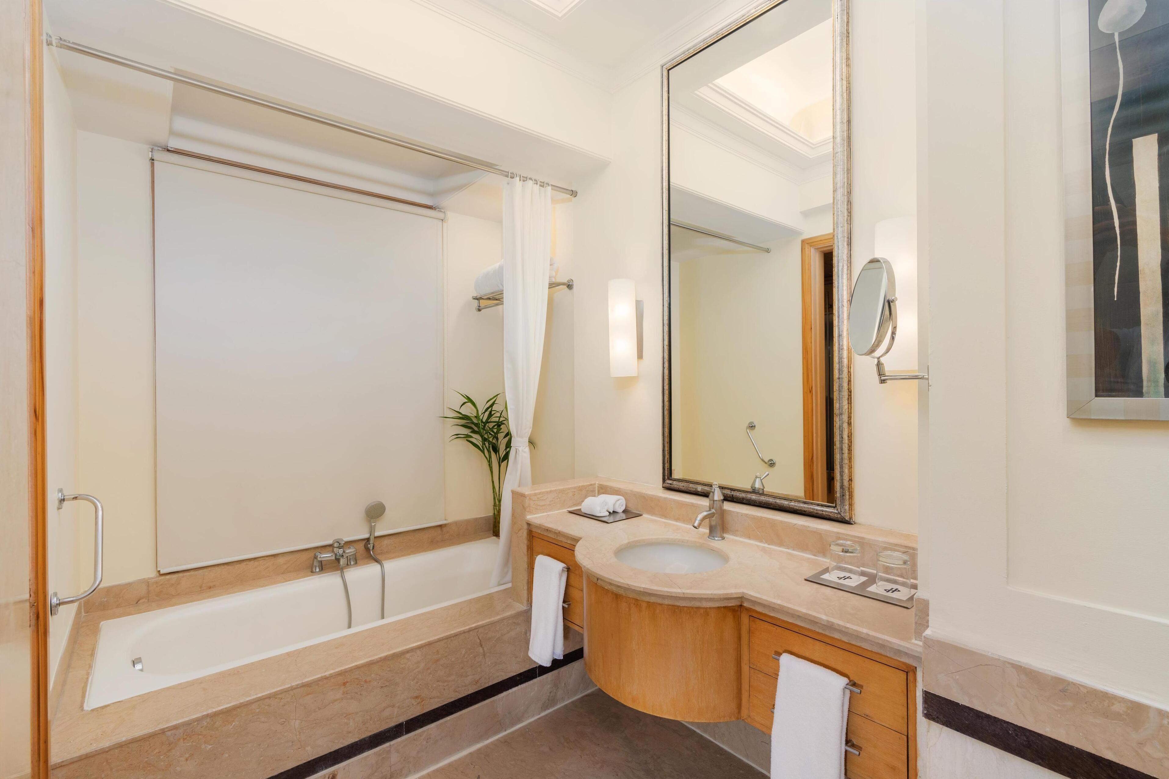 superior room (1) | bathroom | shower, rainfall showerhead, eco-friendly toiletries, hair dryer