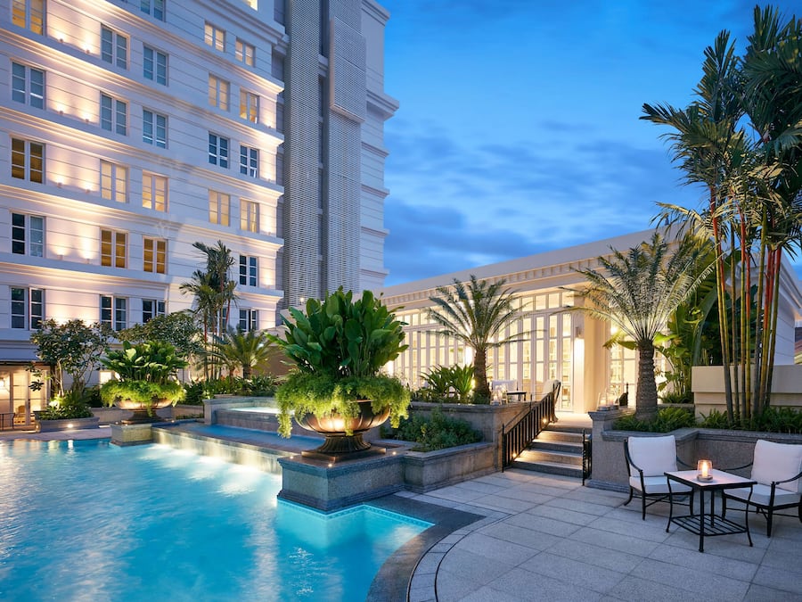 Outdoor pool, open 6:00 AM to 8:00 PM, pool umbrellas, pool loungers