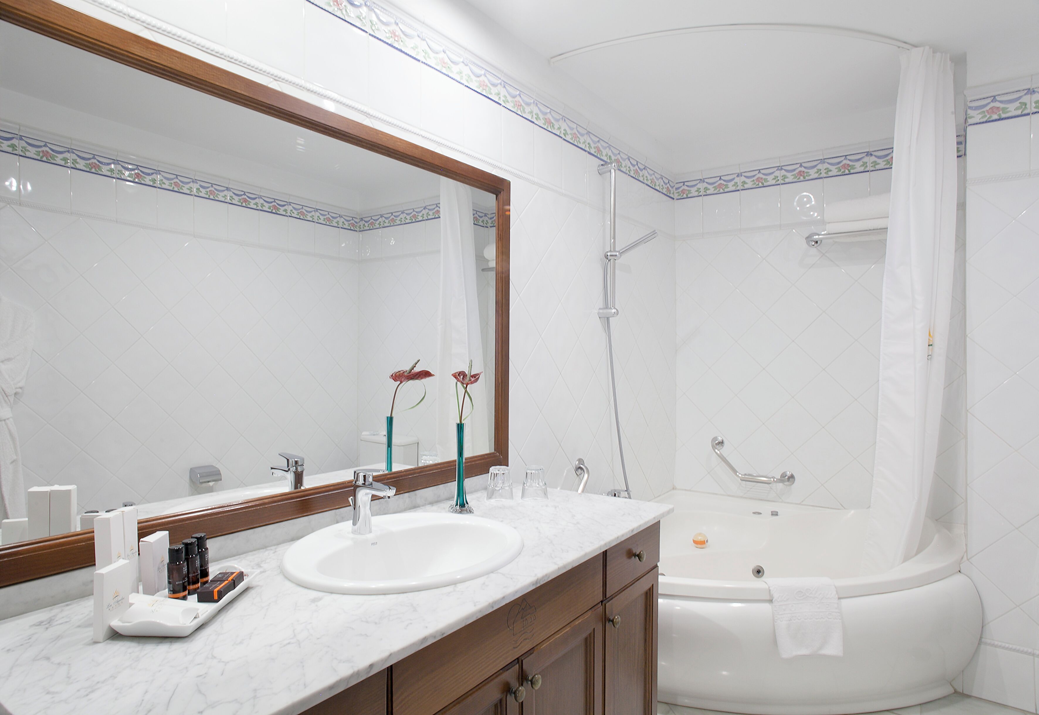 free toiletries, hair dryer, bidet, towels