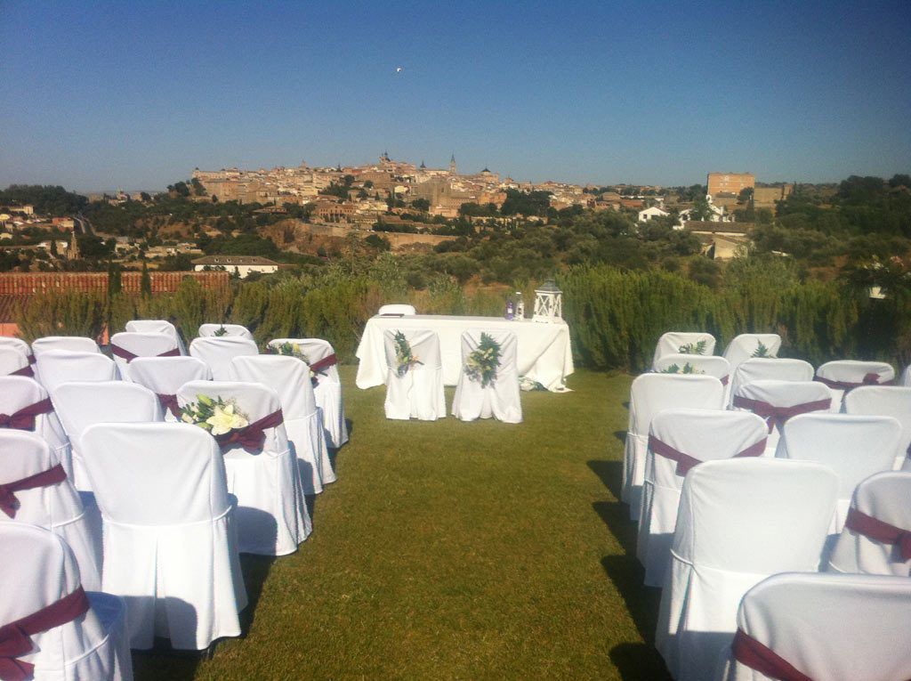 outdoor wedding area