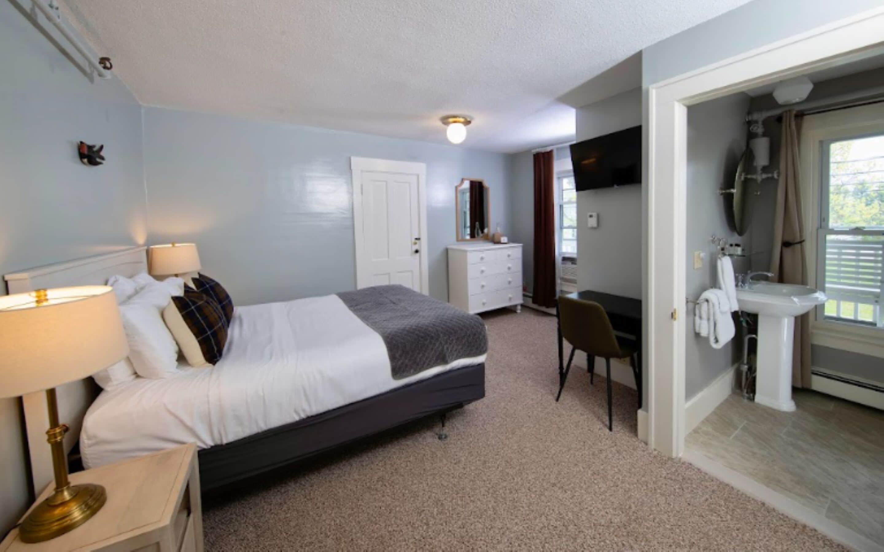 1 bedroom, premium bedding, individually decorated, blackout curtains