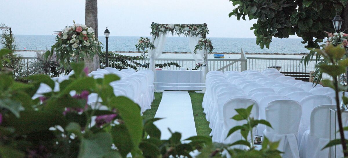 outdoor wedding area