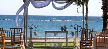 Outdoor wedding area
