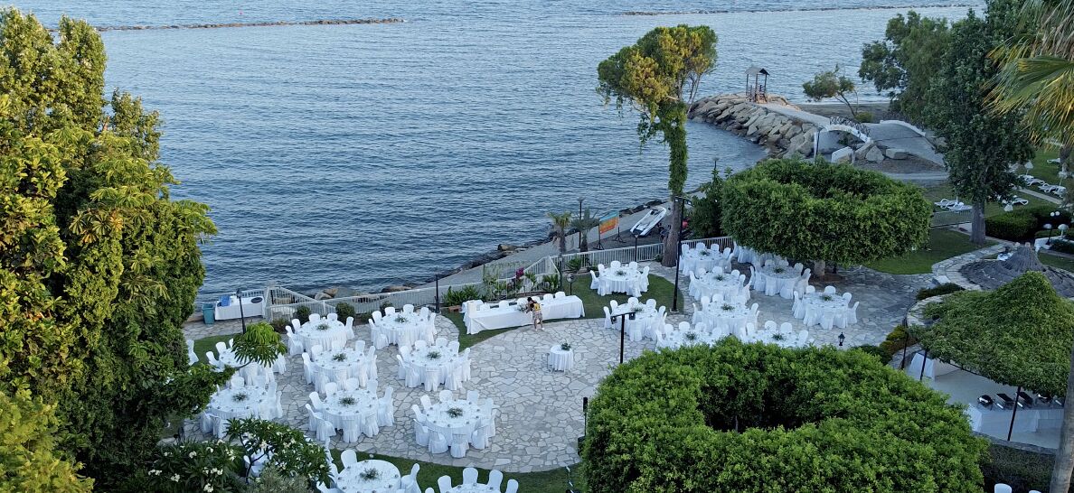 outdoor wedding area