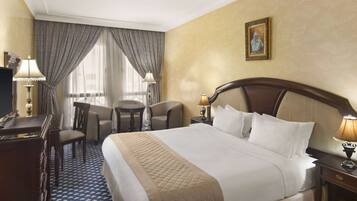 Premium bedding, minibar, in-room safe, desk