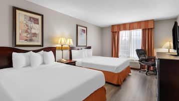 Room, 2 Queen Beds, Non Smoking | Premium bedding, down comforters, desk, laptop workspace