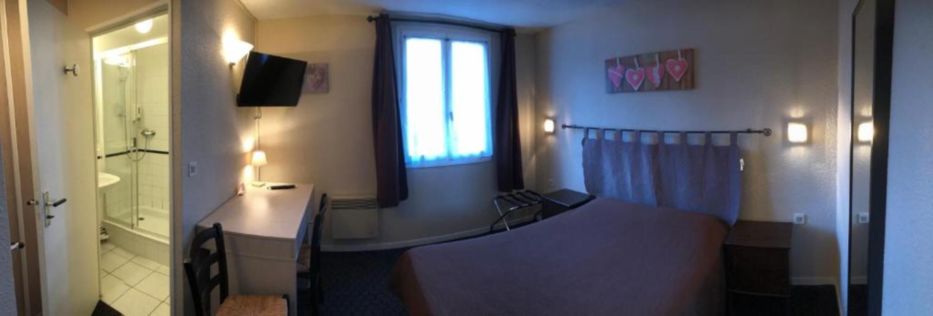 free toiletries, hair dryer, towels