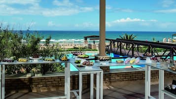 Outdoor banquet area