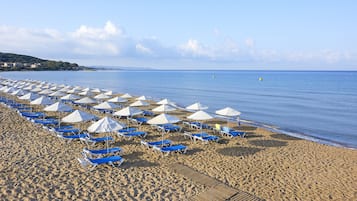 On the beach, beach volleyball, 2 beach bars
