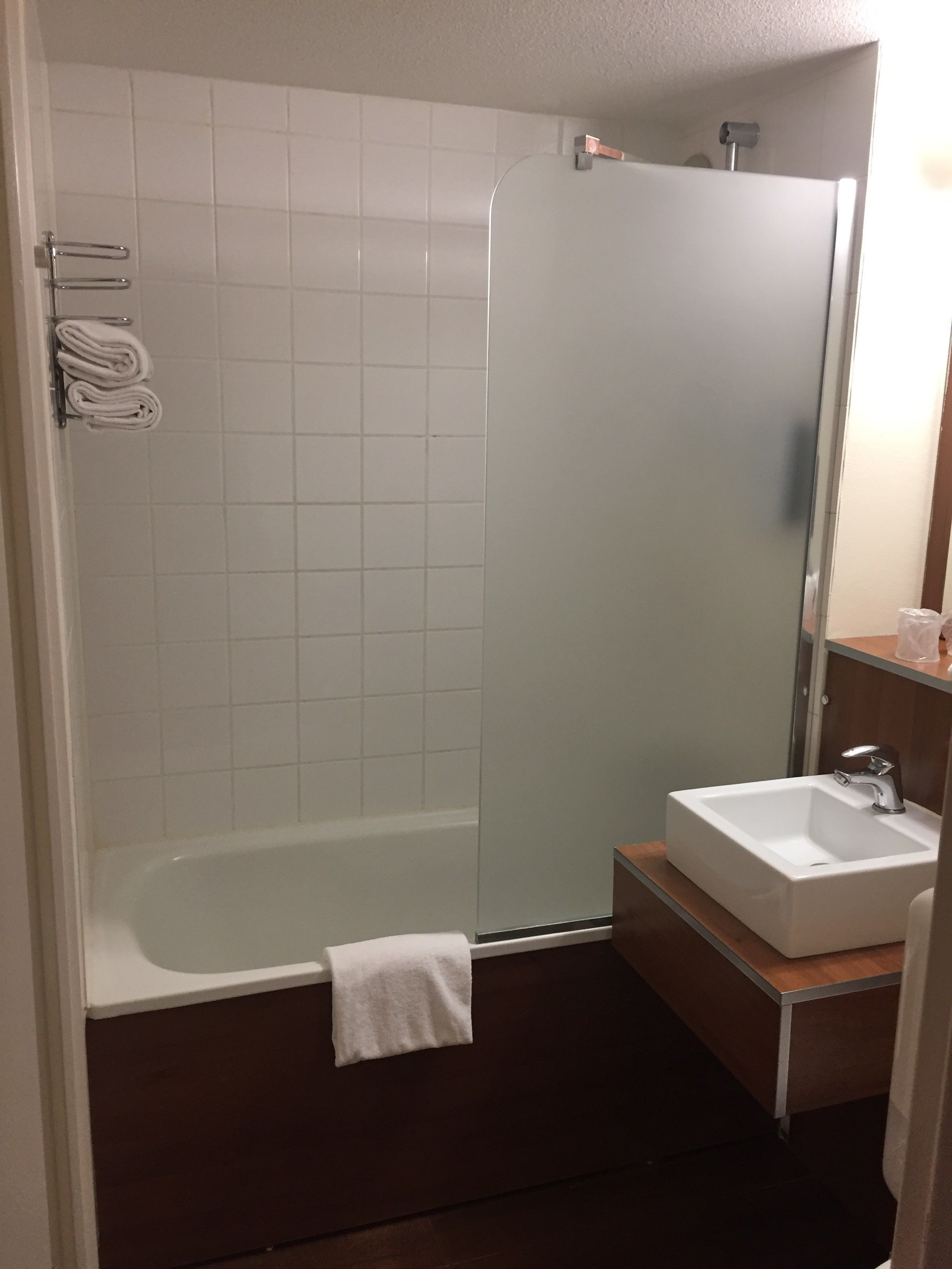 eco-friendly toiletries, hair dryer, towels, soap