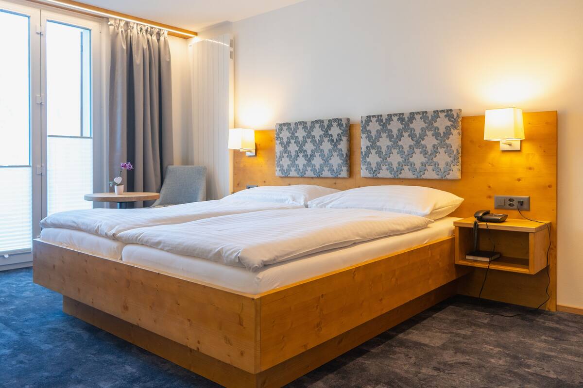 double room | bathroom | shower, hair dryer, towels