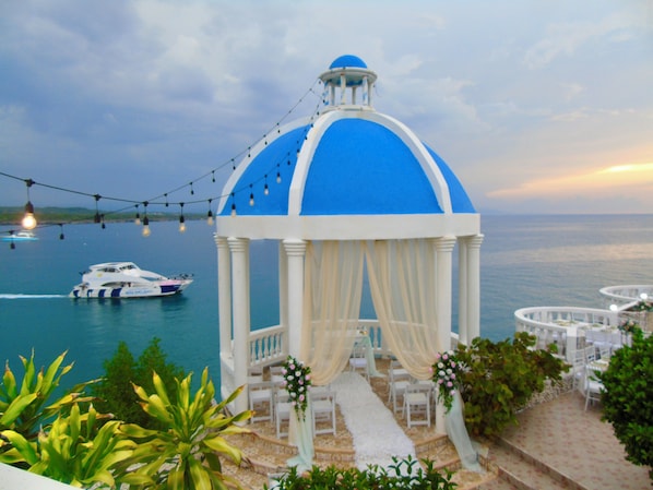 Outdoor wedding area