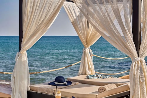 Private beach, beach cabanas, sun-loungers, beach umbrellas