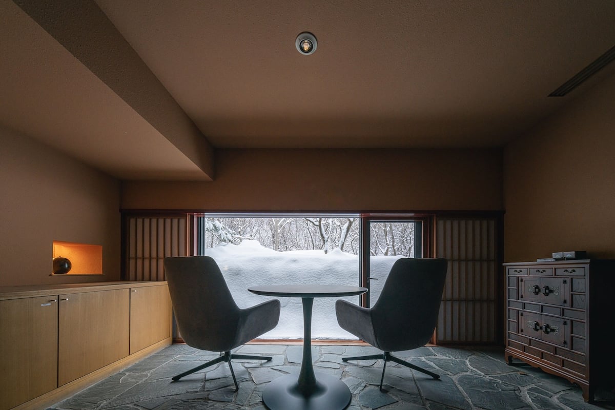 Junior Suite with Semi-Open-Air Onsen | Down duvets, in-room safe, individually decorated