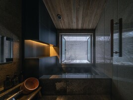 Four-Bed Suite with Semi-Open-Air Onsen | Bathroom | Separate tub and shower, spring water tub, free toiletries, hair dryer