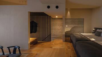 Japanese-Western Maisonette Room with Private Onsen | Down duvets, in-room safe, individually decorated