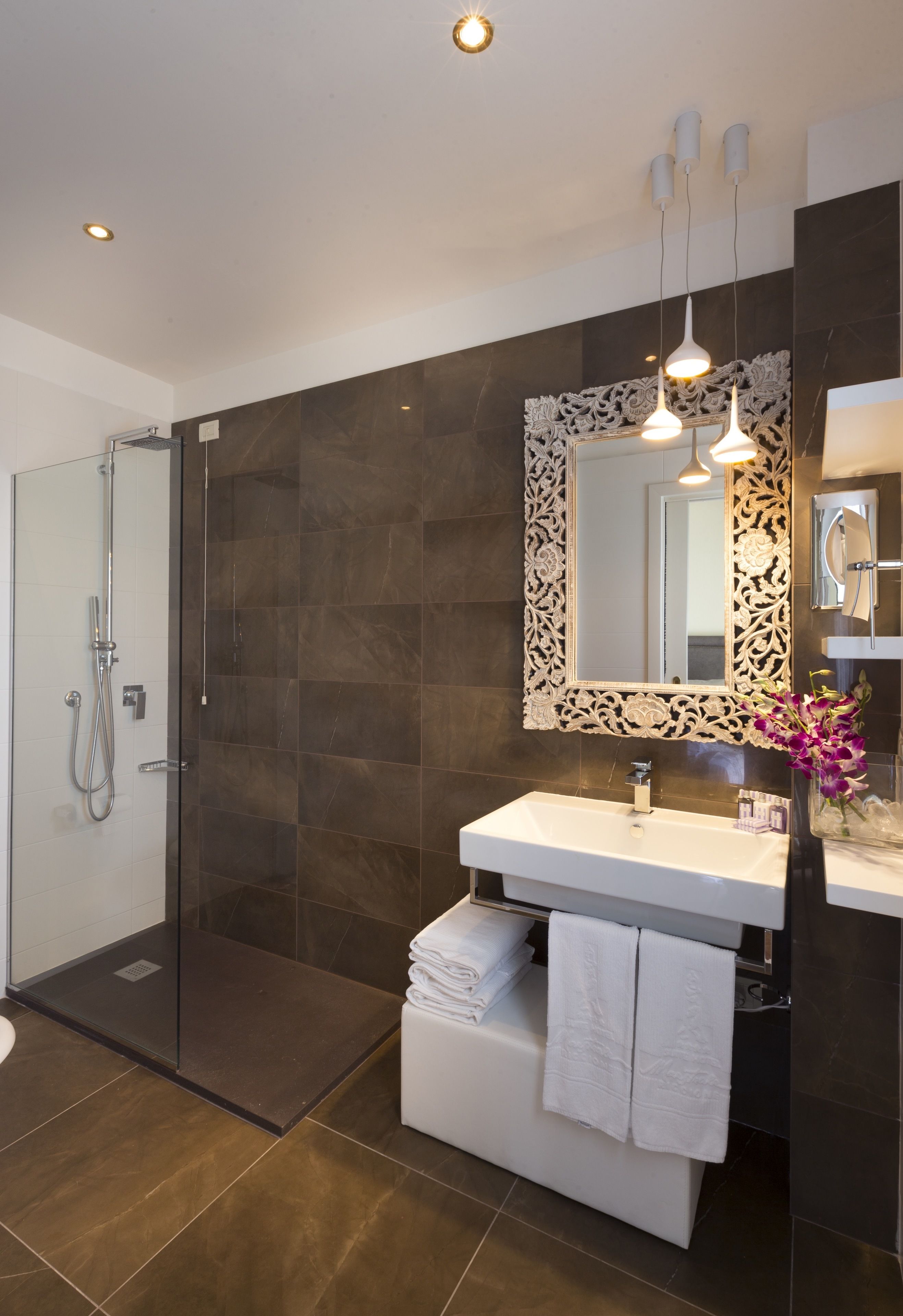 free toiletries, hair dryer, towels