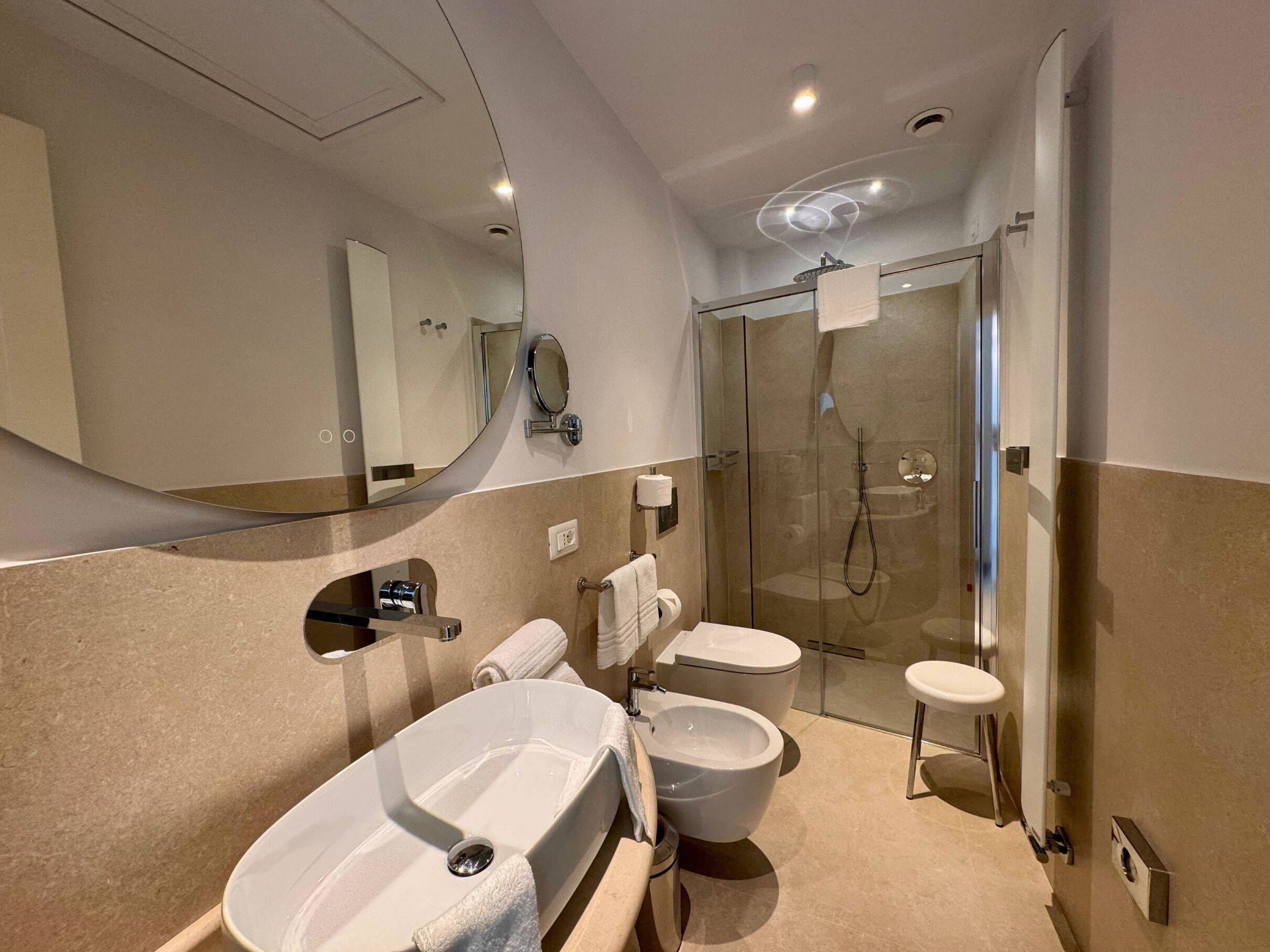 room | bathroom | free toiletries, hair dryer, bidet, towels