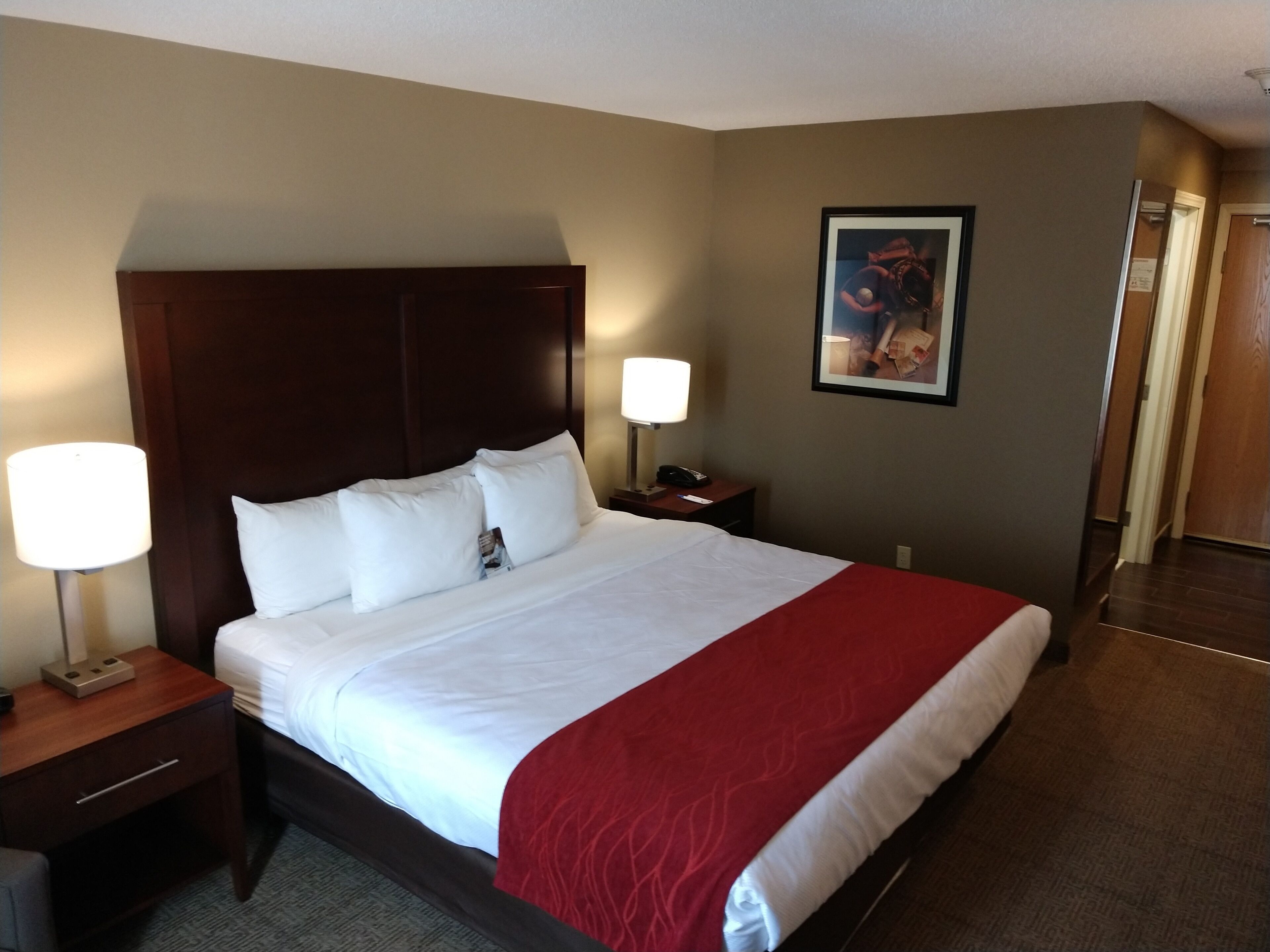 Egyptian cotton sheets, premium bedding, in-room safe, desk