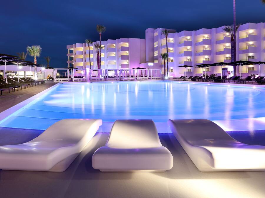 Indoor pool, outdoor pool, pool umbrellas, pool loungers