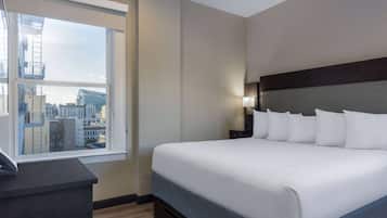 Suite, 1 King Bed, Non Smoking | Pillow-top beds, desk, blackout curtains, iron/ironing board