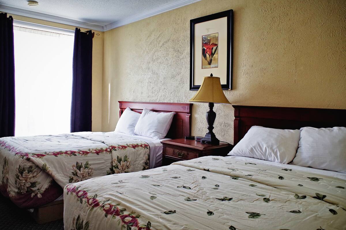 Double Room, 2 Double Beds | Desk, blackout curtains, soundproofing, iron/ironing board