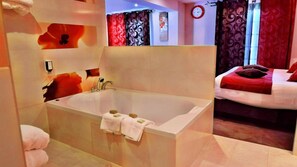 Free toiletries, hair dryer, towels