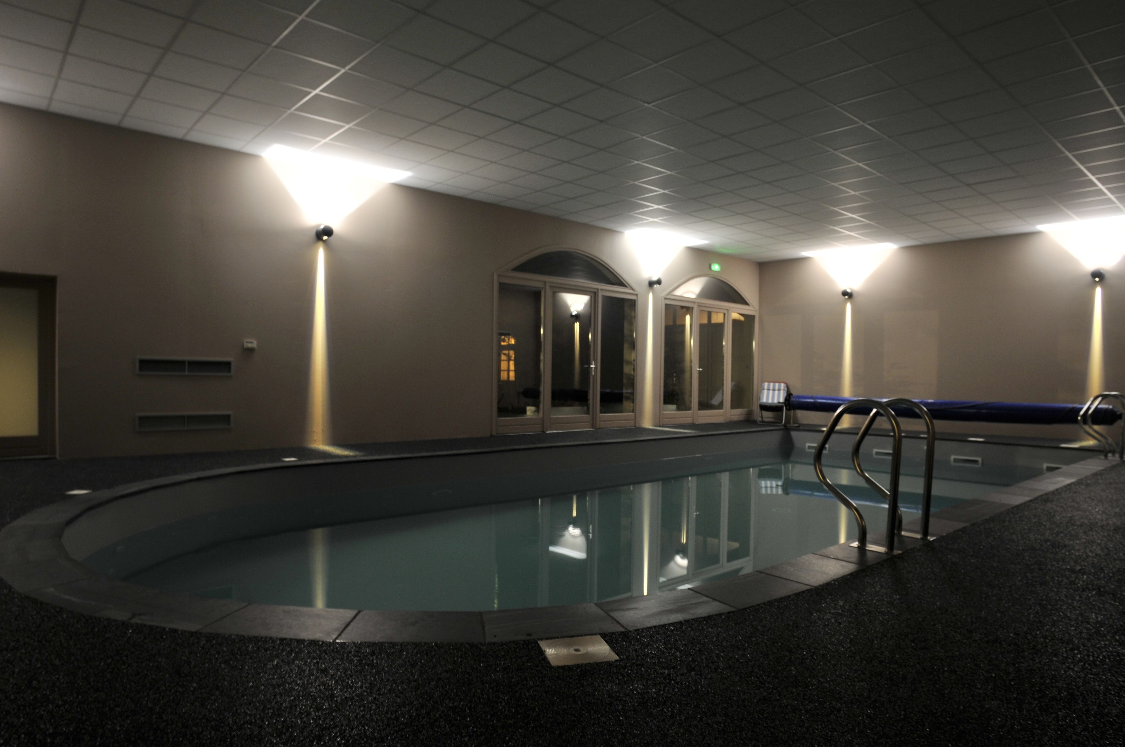 Indoor pool, outdoor pool, sun loungers