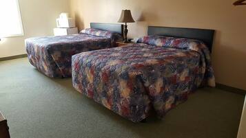 Basic Room, 2 Queen Beds, Non Smoking, City View | Blackout curtains, iron/ironing board, free cots/infant beds, free WiFi