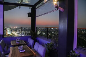 Rooftop bar, ocean views, open daily