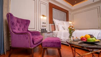 Premium bedding, pillow-top beds, in-room safe, individually decorated