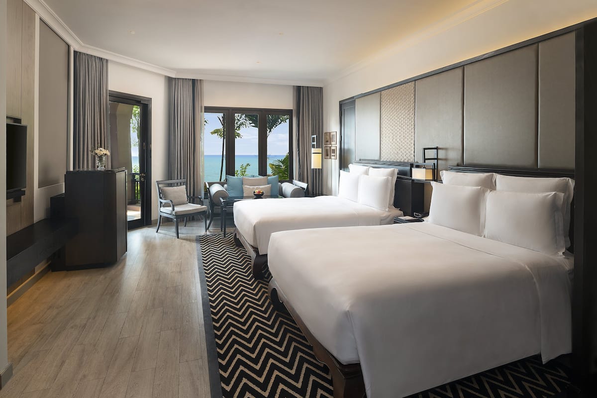 Junior Suite, 2 Queen Beds, Club lounge access, Ocean View | 1 bedroom, premium bedding, minibar, in-room safe