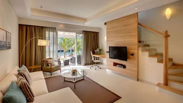 Duplex (Le Suffren Apart'Hotel ) | Living room | 49-inch Smart TV with cable channels, TV