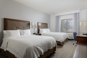 Two queen beds non smoking | Desk, blackout drapes, iron/ironing board, free cribs/infant beds