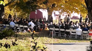 Outdoor wedding area