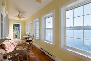 Premium Cottage, 2 Bedrooms, Kitchenette, River View | Living area | Flat-screen TV - Sheepscot Harbour Village Resort (Edgecomb)