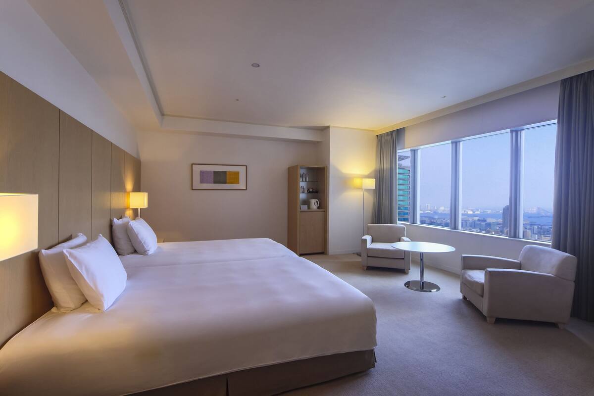 Premium Room, 2 Double Beds, Club lounge access, City View | 1 bedroom, in-room safe, desk, laptop workspace