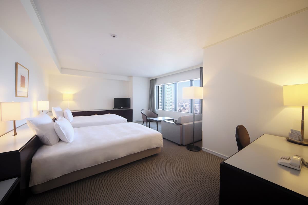 In-room safe, desk, laptop workspace, blackout curtains