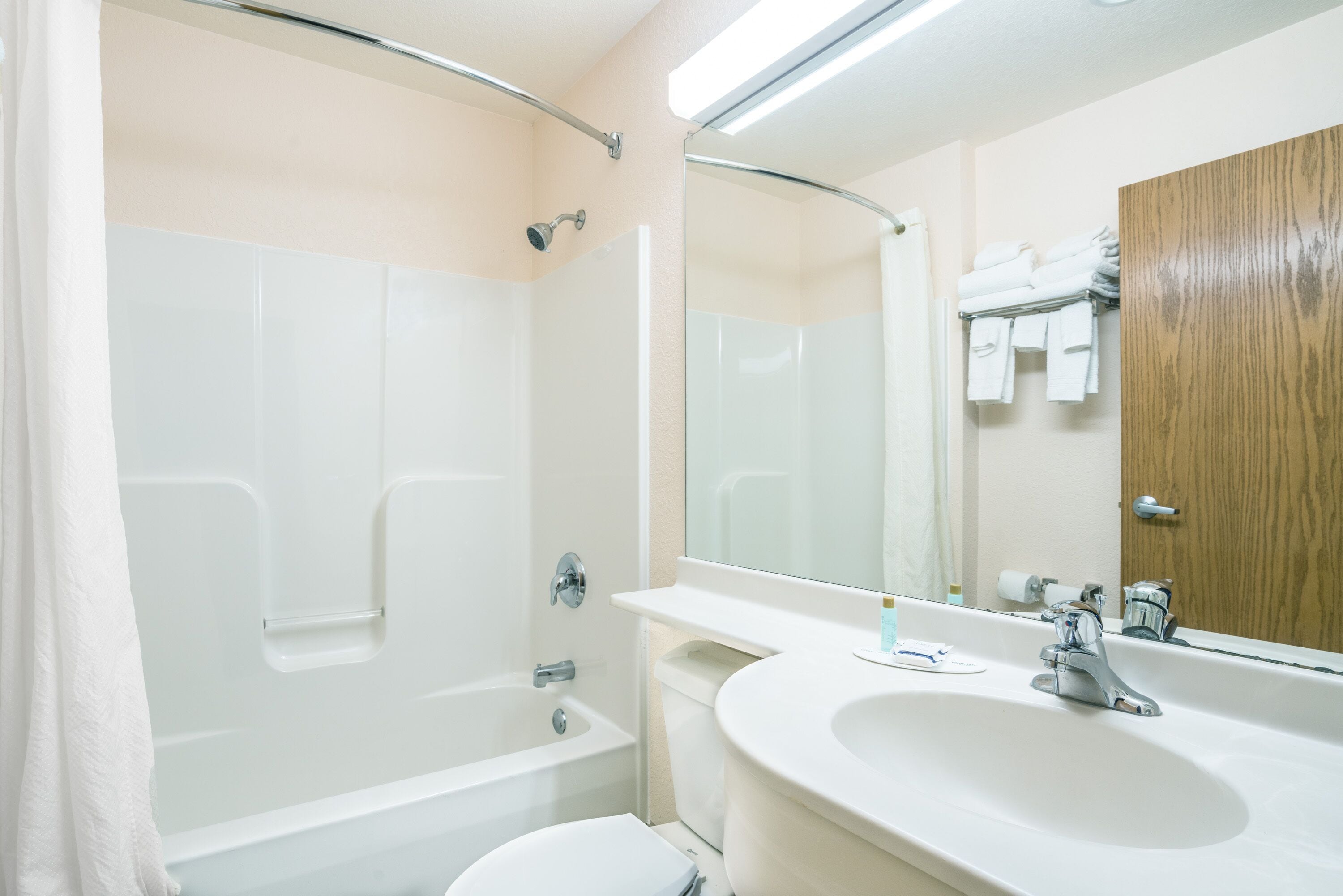 free toiletries, hair dryer, towels