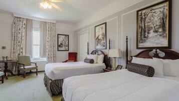 Room, 2 Double Beds (Mineral Water) | Iron/ironing board, WiFi (free), bed sheets