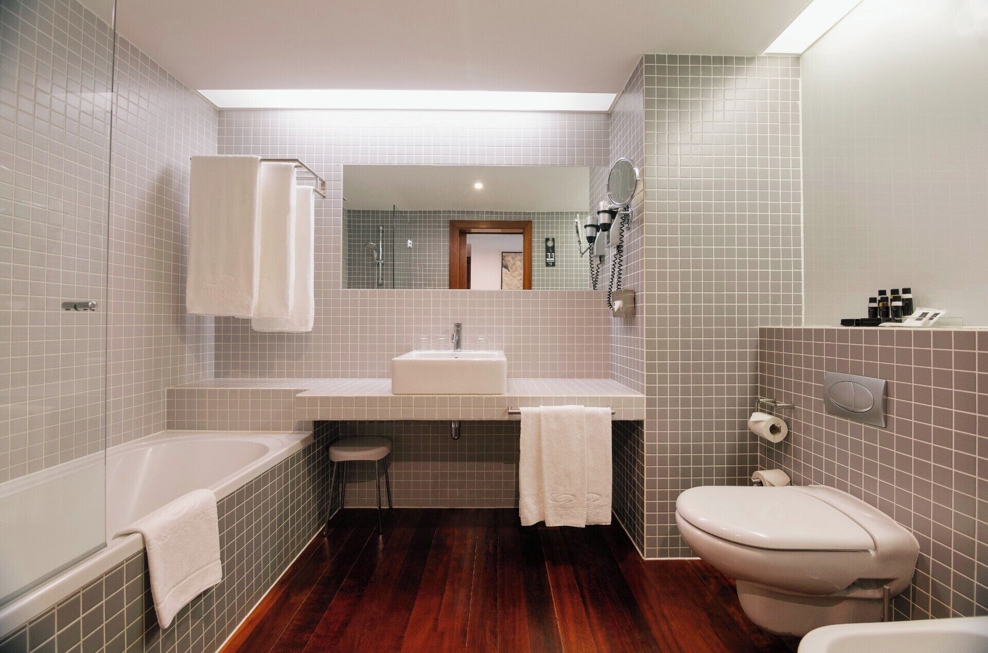 shower, free toiletries, hair dryer, bidet