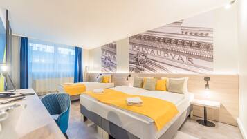 2 bedrooms, in-room safe, blackout curtains, iron/ironing board