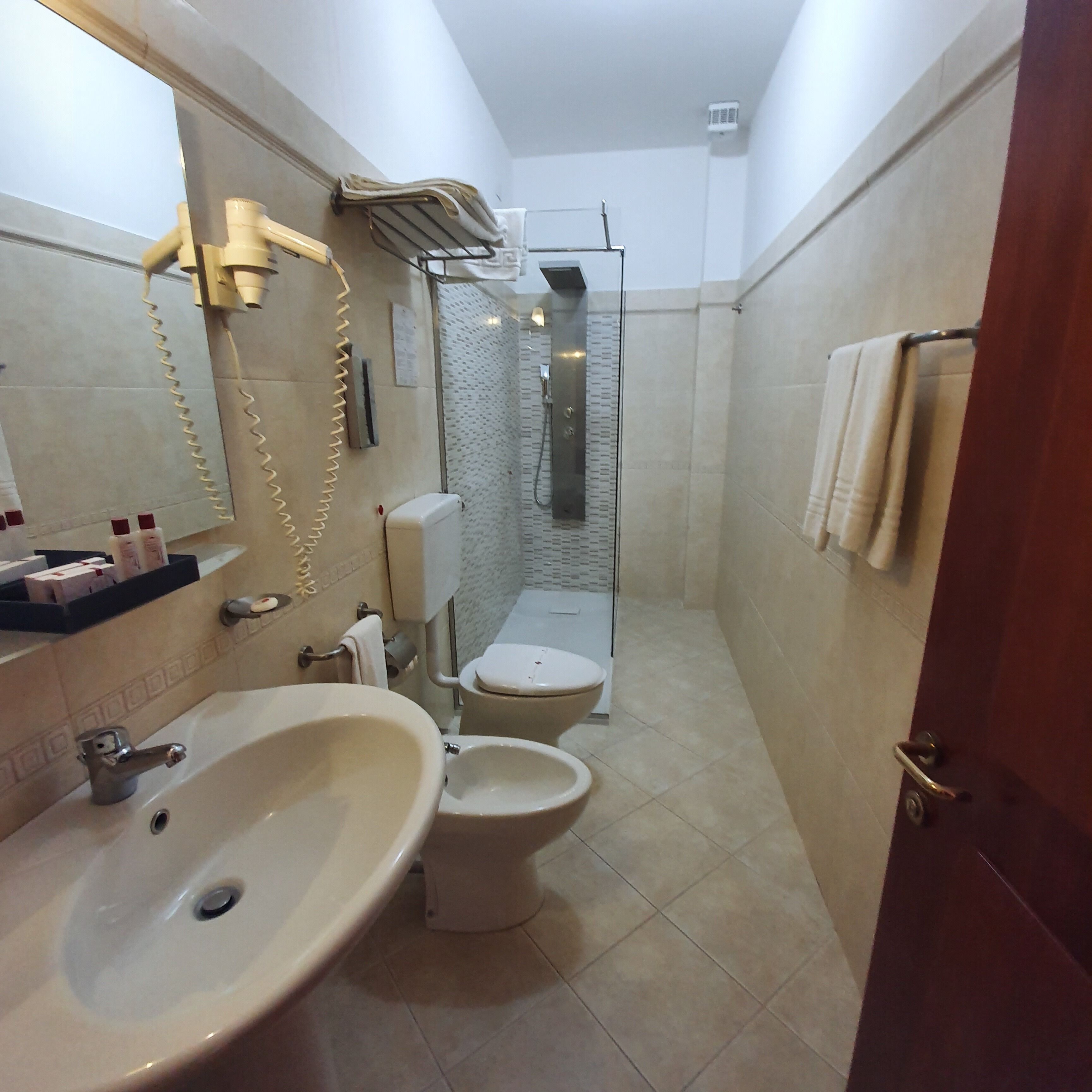 superior double or twin room | bathroom | shower, free toiletries, hair dryer, bidet