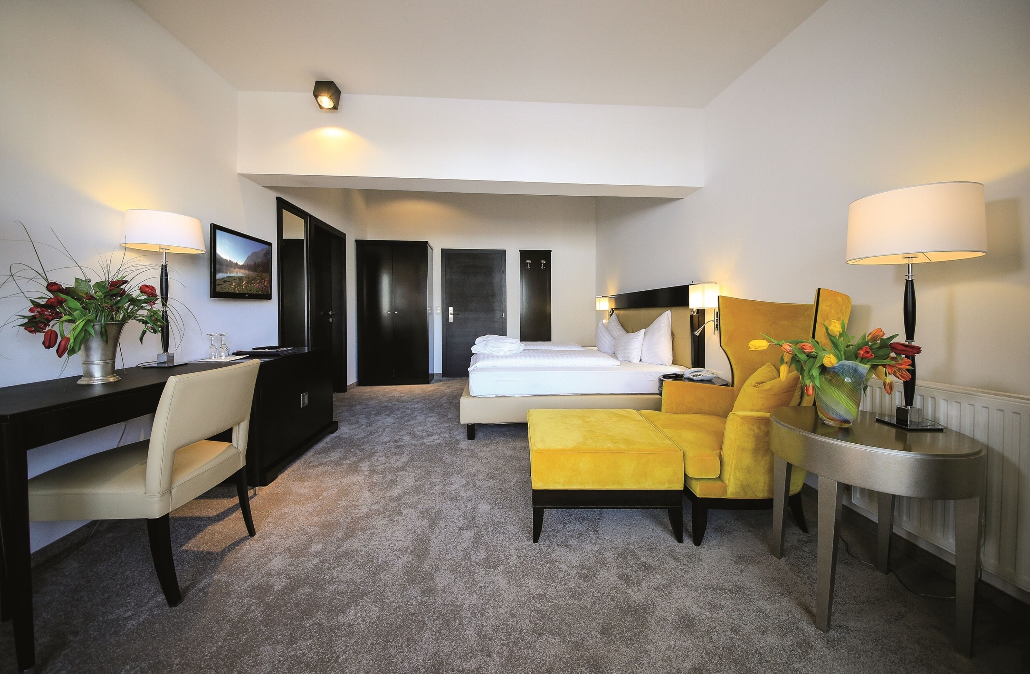 premium double room | in-room safe, desk, laptop workspace, free wifi