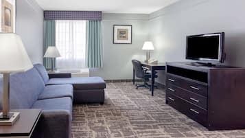 Suite, 1 King Bed with Sofa bed, Non Smoking | Premium bedding, desk, iron/ironing board, free cribs/infant beds