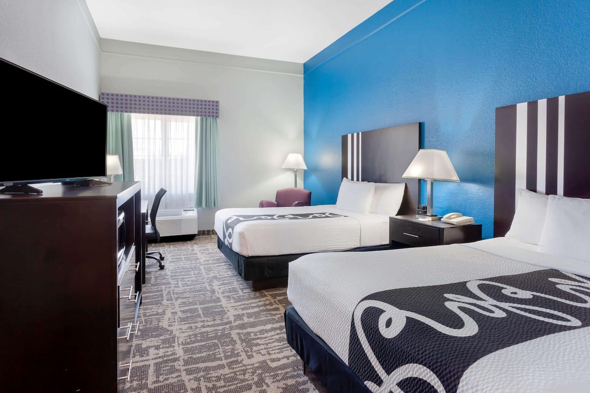 Room, 2 Double Beds, Non Smoking | Premium bedding, desk, iron/ironing board, free cribs/infant beds