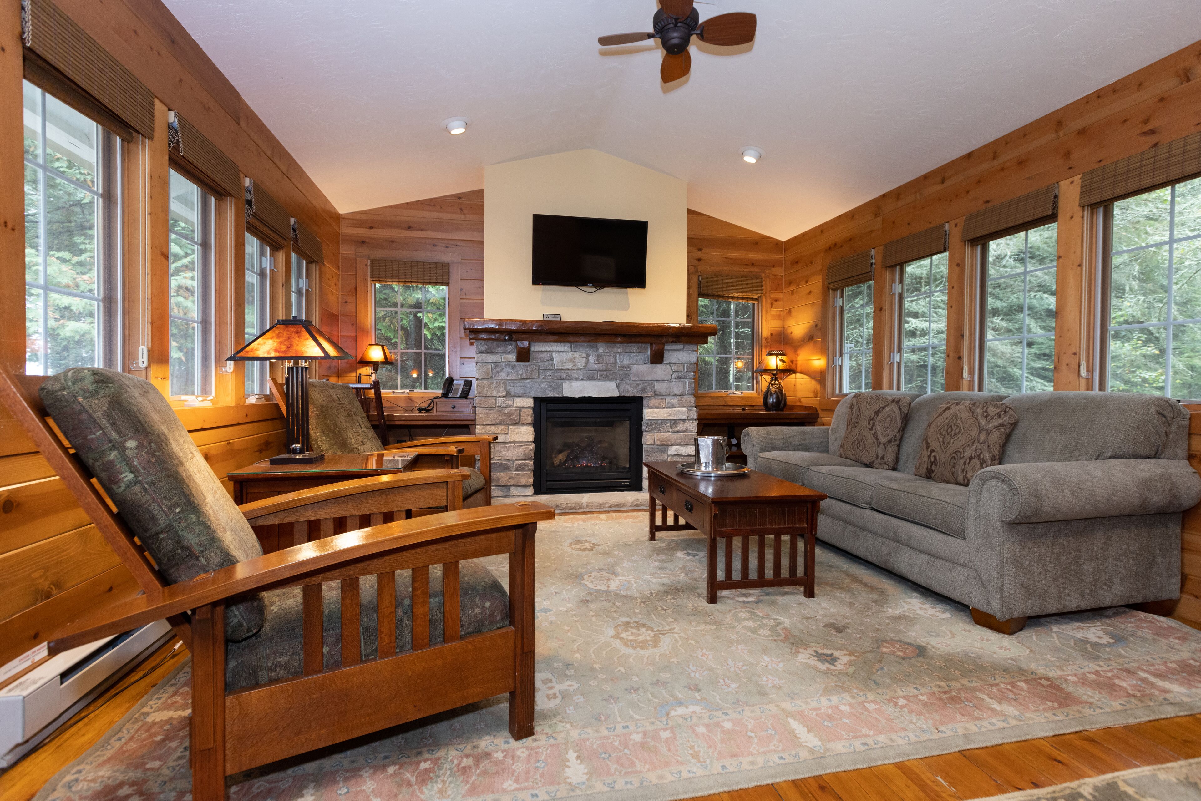 Premier Lakeview One Bedroom Cottage | Living room | Flat-screen TV