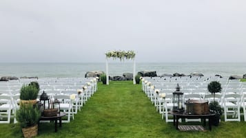 Outdoor wedding area